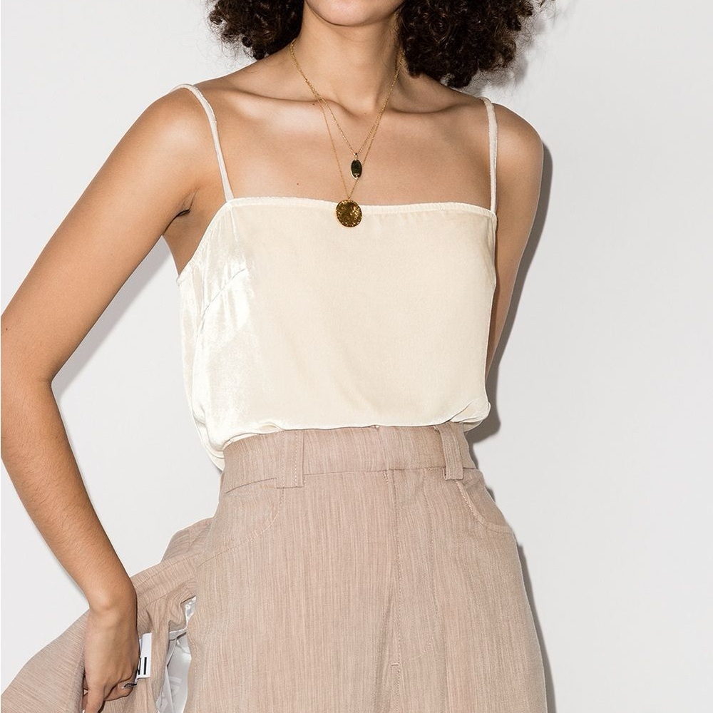 Reformation Ross Silk blend tank top